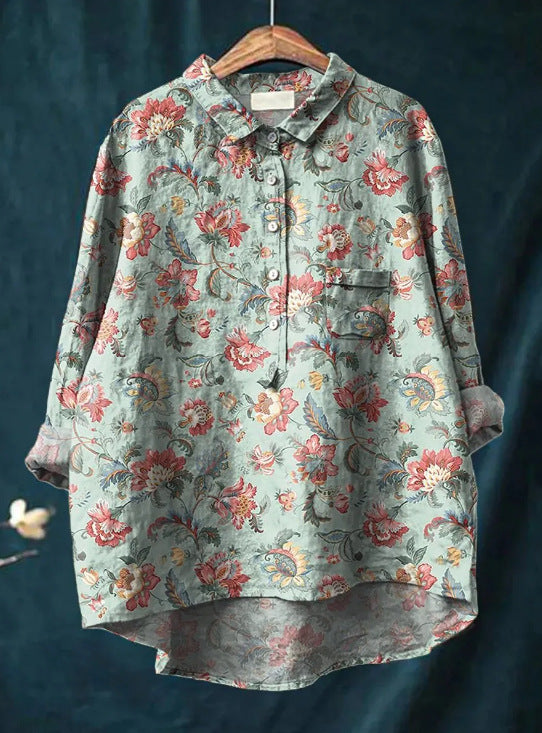 Ulrike Klassieke Bloemenblouse