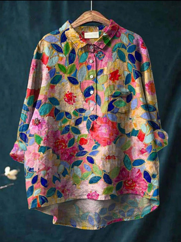 Ulrike Klassieke Bloemenblouse