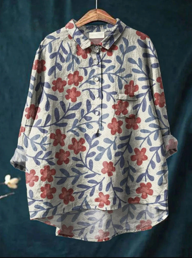 Ulrike Klassieke Bloemenblouse