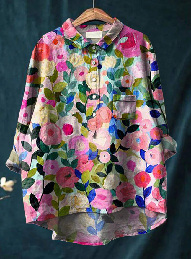 Ulrike Klassieke Bloemenblouse