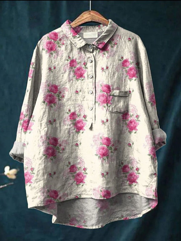 Ulrike Klassieke Bloemenblouse