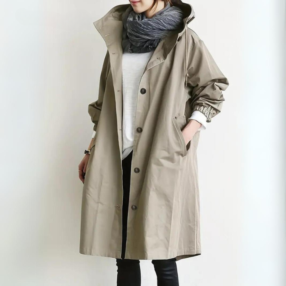 Jade Stijlvolle Windbreaker Trench Coat