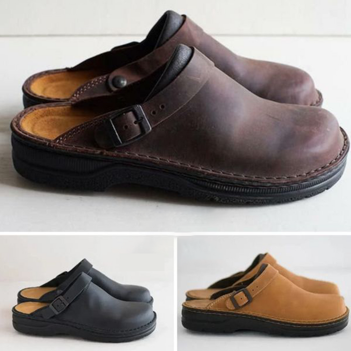 Hugo Orthopedische Leren Clogs